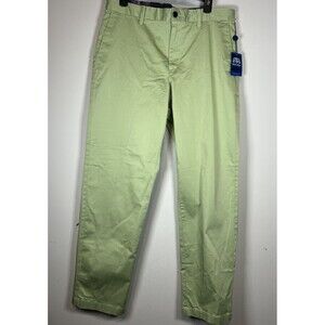 Savile Row Pants Men 34X32 Smoke Green Front Lightweight Straight Leg London NWT